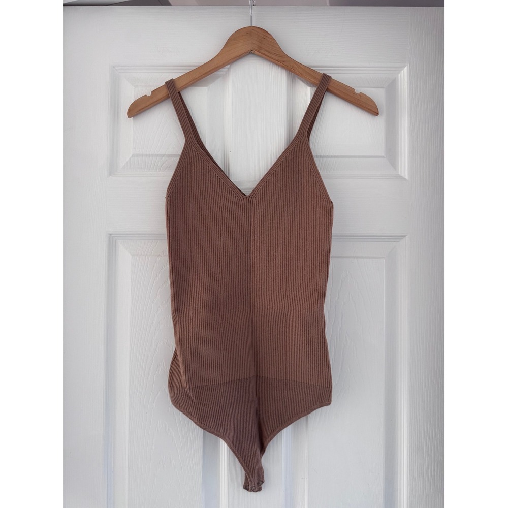 Abercrombie Ottoman Ribbed Bodysuit tank top‎ Tan